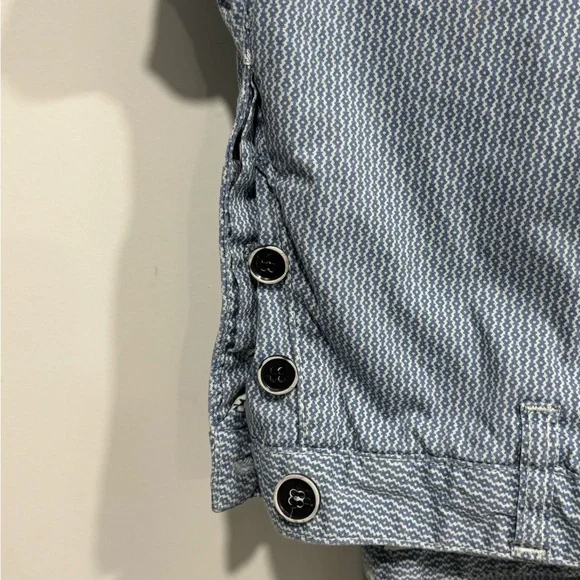 Blue patterned golf pant - Picture 2 of 4